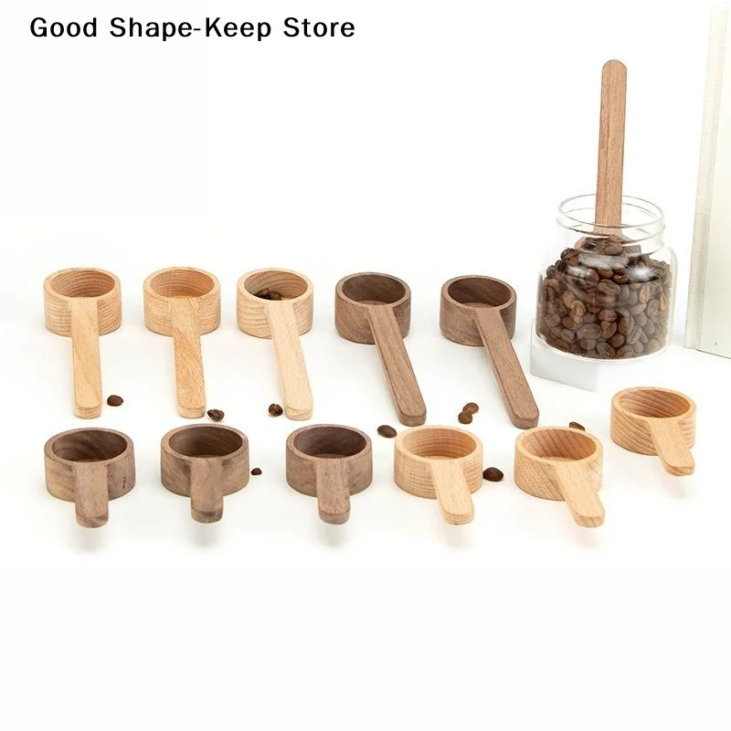 dailyWooden Coffee Spoon Ergonomic Short Long Handle Coffee Measuring Spoon Multifunctional Scoop Kitchen GadgetsDaily products