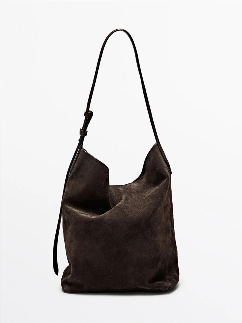 

Luxury Designer Bucket Bags for Women Retro Faux Suede Shoulder Bag New Matte Texture Women's Handbags and Purses Shopper Tote