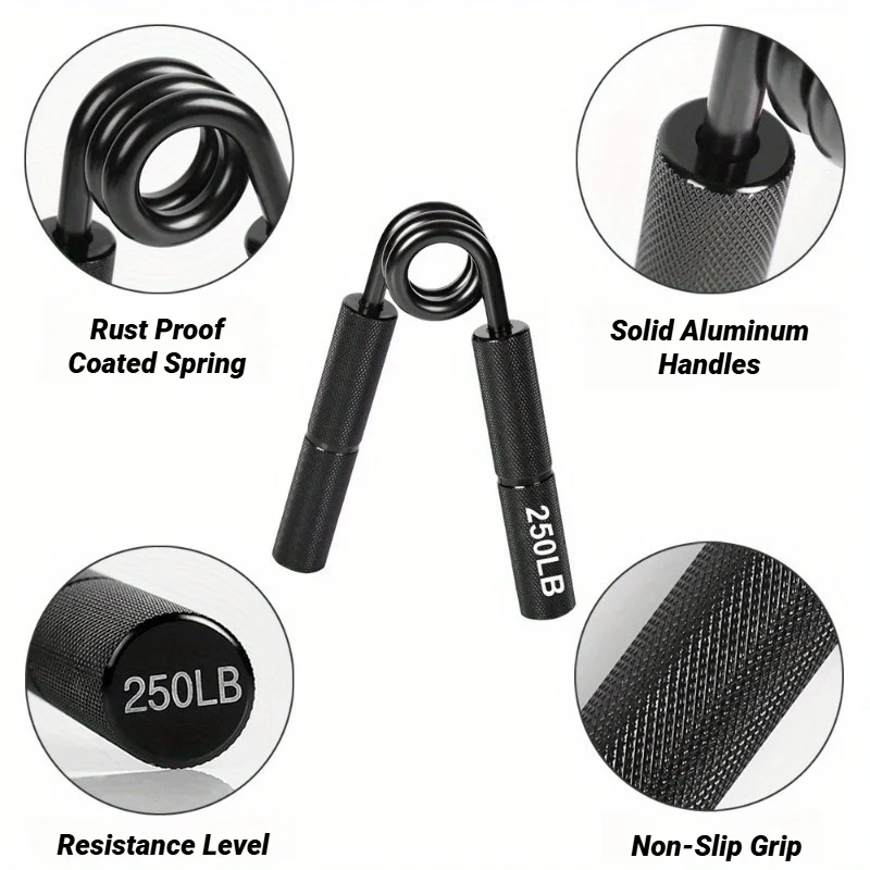 50LB-300LB مقبض اليد المعدني مقوي أداة تمرين الأصابع قبضة قوة العضلات الأسلحة المدرب الانتعاش المعصم معدات الصالة الرياضية