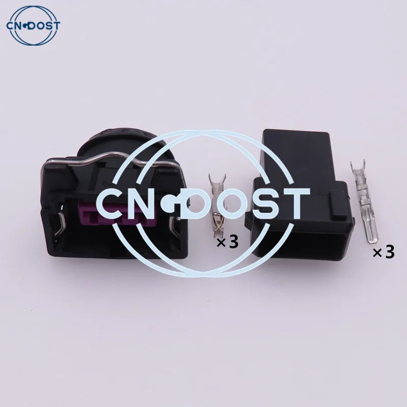 1 Set 3 Pin Stepping Motor Idling Engine Connector AC Assembly Electrical Wiring Harness Socke For Bosch EV1 Automobile Plug