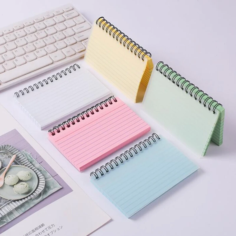 50 fogli colorati Tearable Notebook Coil Book linea orizzontale note diario diario rilievi per scrivere cancelleria carina materiale scolastico