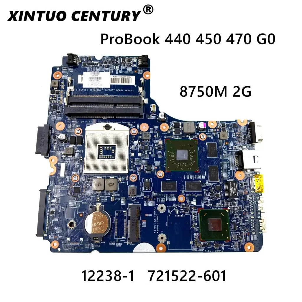 

721522-001 721522-601 721522-501 For HP Probook 440 450 470 G0 Laptop Motherboard 12238-1 HD8750M 2GB SLJ8E DDR3 100% Tested