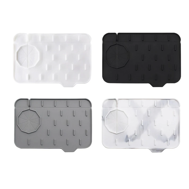 4PCS Kitchen Faucet Mat Sink Splash Guard Silicone Kitchen Faucet Splash Guard Silicone Sink Splash Guard Sink Mat