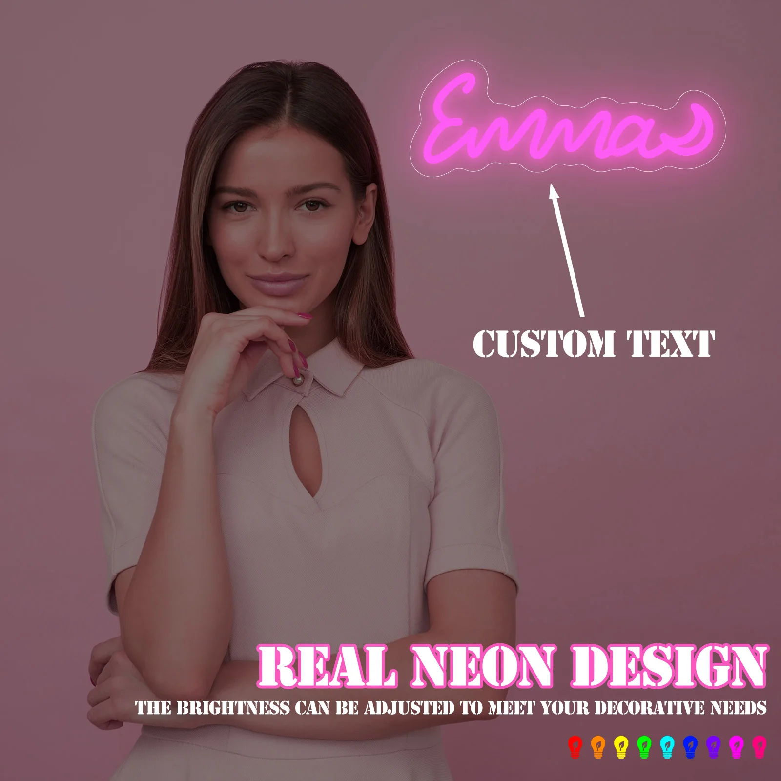 

Custom Neon Led Sign Customized Name Sign Wedding Decor for Shop Store Business Wall Room Decor Personalized Neon Gift for Kids