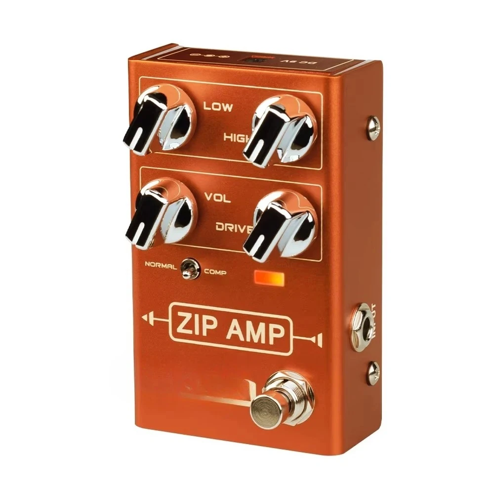 R-04 Overdrive Guitar Pedal Strong Compression Overdrive Tone and Great Gain Amp Simulation Pedal for Electric Guitar