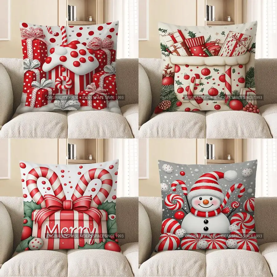 

Домашний декор, Рождественский конфетный дом, подарок, наволочка с узором, чехол для подушки, подходит для дивана, спальни, автомобиля, наволочка