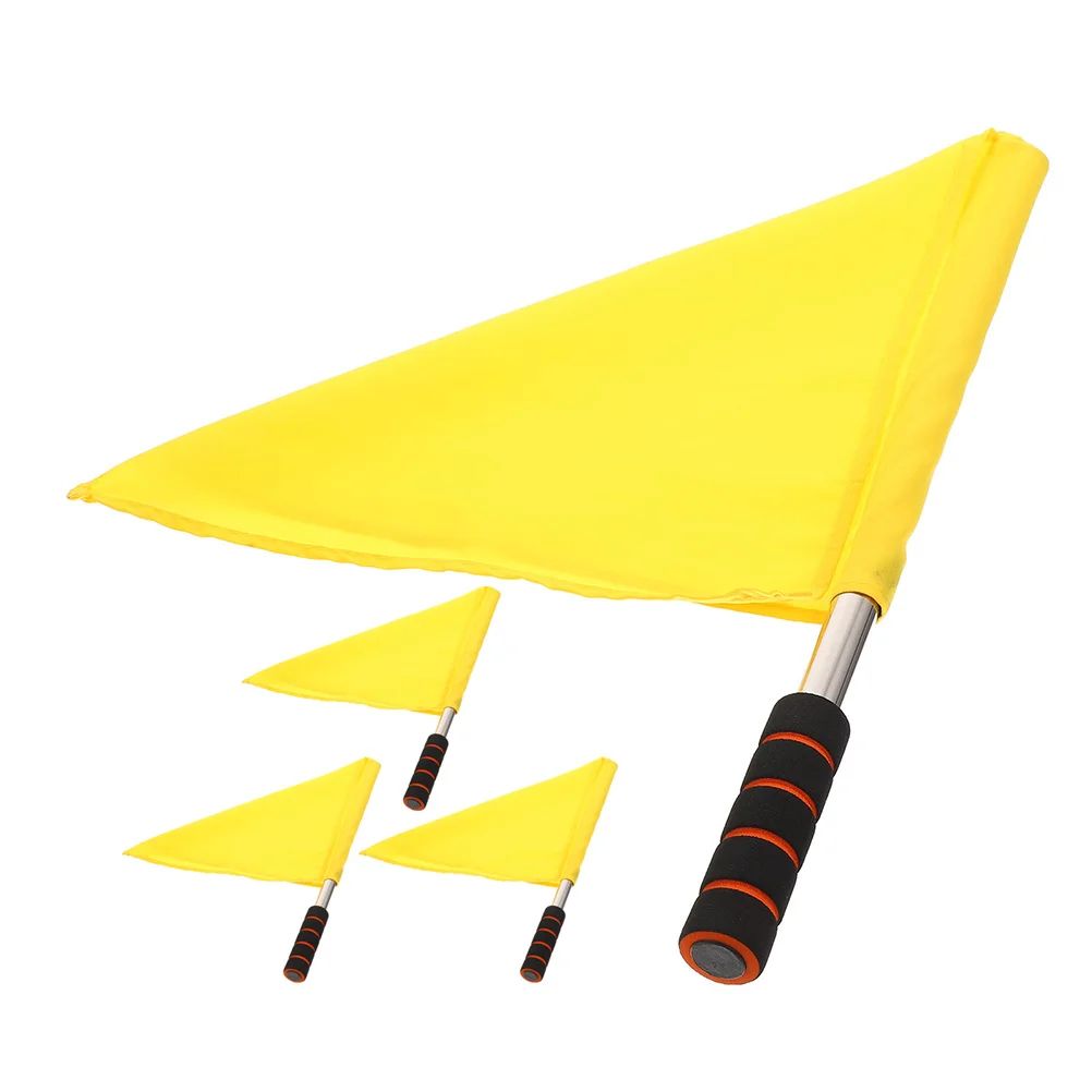 4pcs Small Handheld Traffic Control Referee For Sports Games Party Parade Decor Mini Waving Flags Portable Signal Flags