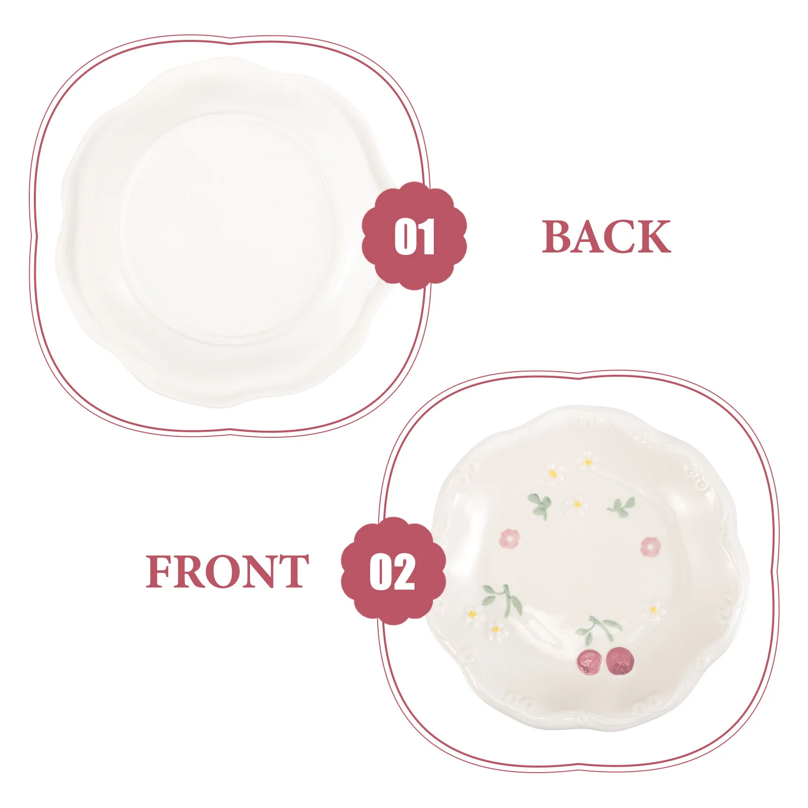 Irregular Ceramic Jewelry Tray Decorative Vanity Tray Trinket Dish Ring Holder Plate for Jewelry Keys Small Items