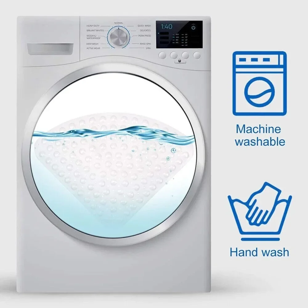 1 قطعة حصيرة دش كونر غير قابلة للانزلاق للحمام مع أكواب شفط ، 21x21 بوصة آمنة بولي كلوريد الفينيل حمام حصيرة حوض الاستحمام البساط اكسسوارات الديكور الحمام