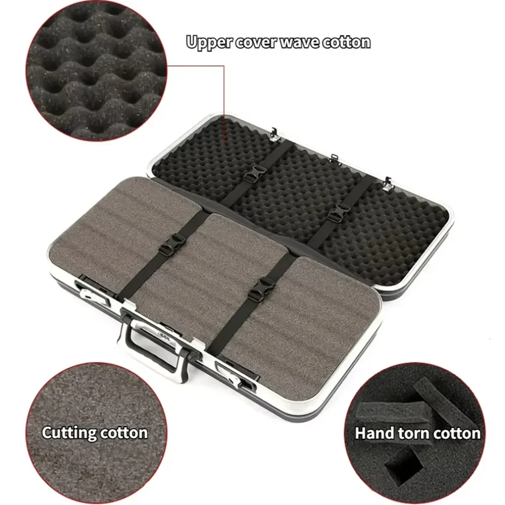 90cm Thickened Code Tool Case with Pre Cut Foam Waterproof Wear-resistant Shockproof for Instrument Box Golf Bows Sniper Rifles