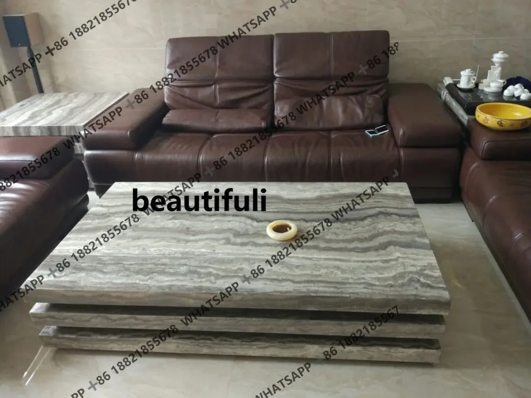 Marble coffee table simple modern living room small apartment stone square tea table square table H