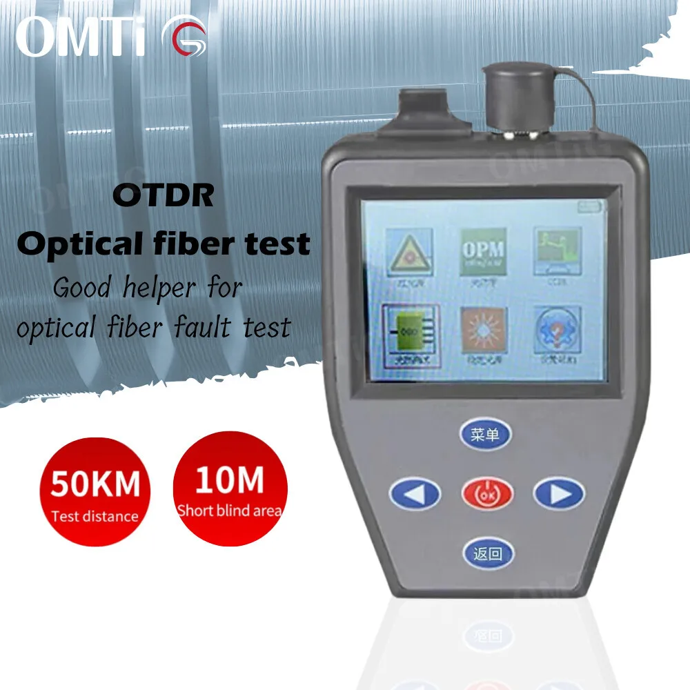 

OMTiG OTDR Handheld Mini Multifunction Fiber Tester With Optical Power Meter Stable Light Source Portuguese English Bilingual