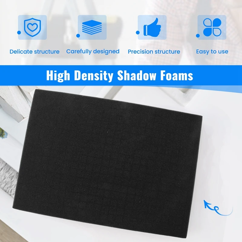 2PCS Pick Apart Foam For Toolbox Pre-Cutting Foam Insert High Density Shadow Foams 350X250x40mm