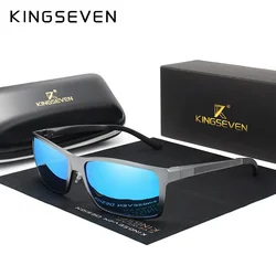KINGSEVEN Aluminum Polarized Sunglasses For Men UV400 Protect Full Frame Glasses Male Driving Biking Eyewear Accessories