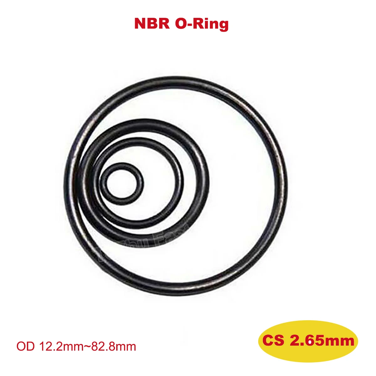 

20/50Pcs CS 2.65mm Black Rubber O Ring Gasket NBR Automobile Nitrile Rubber Round O Type Corrosion Oil Resistant Seal Washer