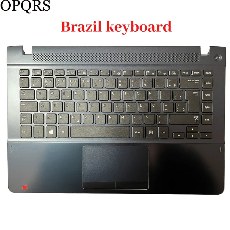 Imagem -02 - Teclado para Notebook com Palmrest Upper Cover Ajuste para Samsung Reino Unido e Brasil 370r4v 370r4e 370r4v 450r4e 450r4v 470r4e