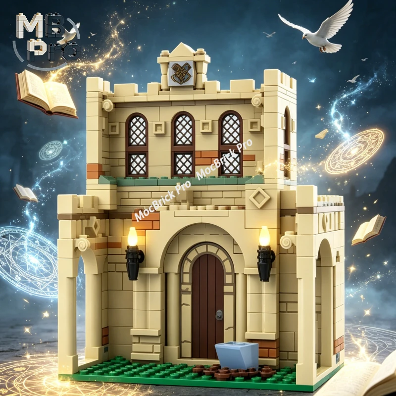 

Movie Model Architecture MOC Building Bricks Houses, Assembly Toy for Home Decoration and Gifts