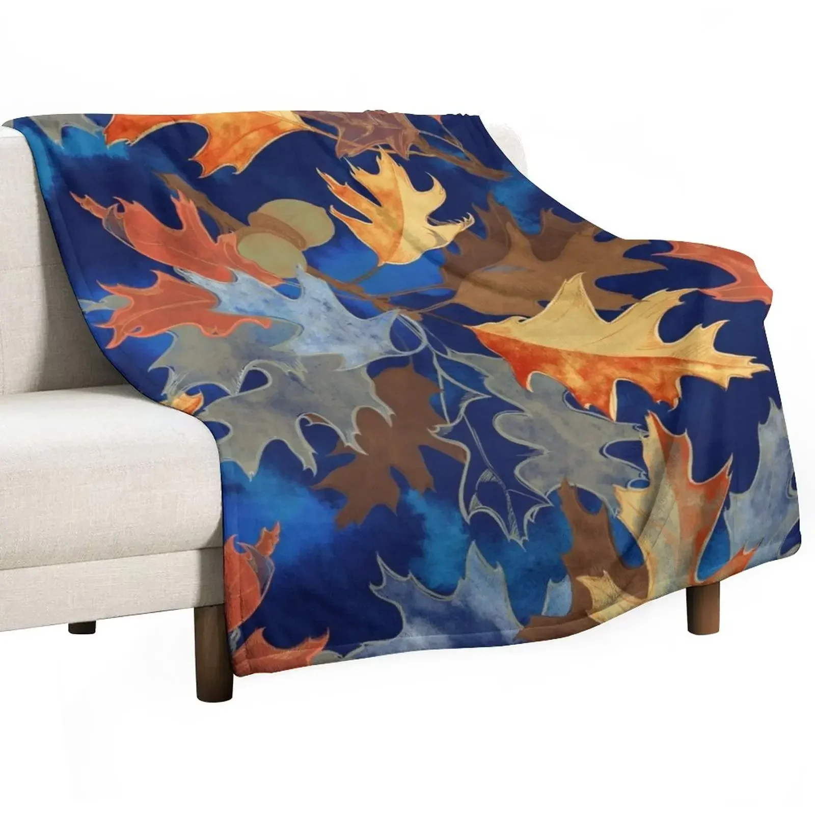 

Leaf Mix Throw Blanket Thermal Flannels Bed Fashionable Picnic Blankets