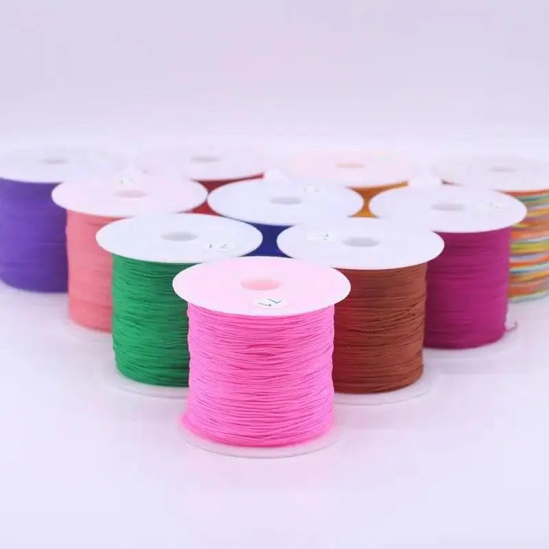 Langmao Girls 71 Mini Small Roll 0.4mm Line Material Weaving Beading Rope Diy Jewelry Accessories Bead Crafting Tools Natural