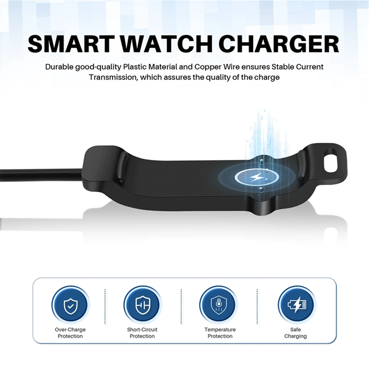 Cargador de reloj inteligente para Polar Unite Fitness, Cable de carga USB, 3,3 pies, 100cm, accesorios de reloj inteligente para Fitness