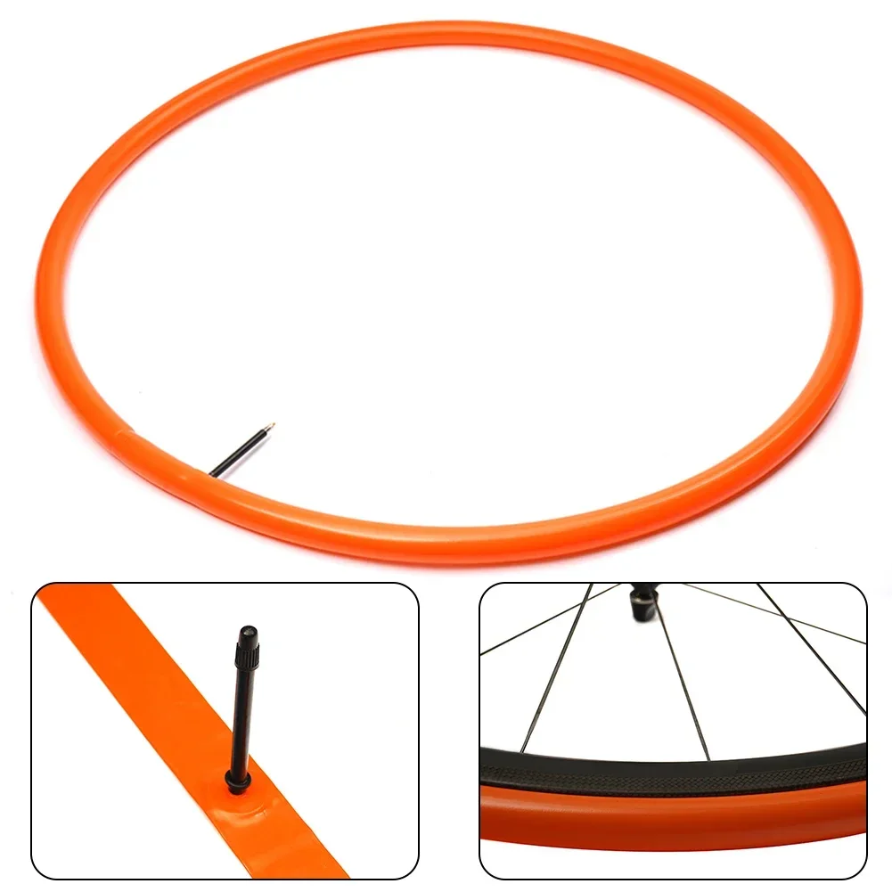 1pcs Road Bike Orange Inner Tube Ultra Light Innertube 700x18-32 FV 65mm Light Weight Cycling Practical Replacement Accessories