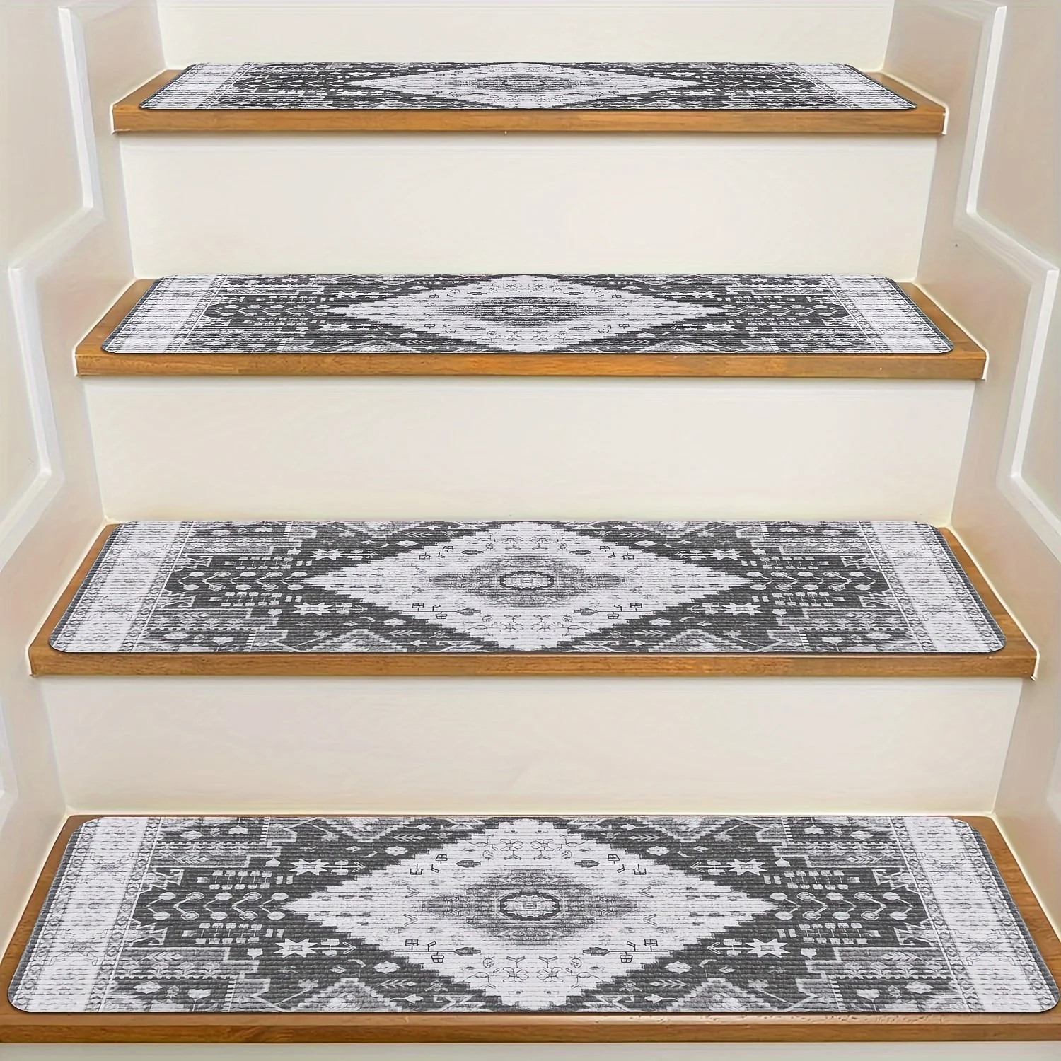 VIKAMA Stair Step Rug Self-Adhesive Anti-Slip Pad, Household Moisture-Proof And Sound-Absorbing Floor Mat, Reusable Home Decor