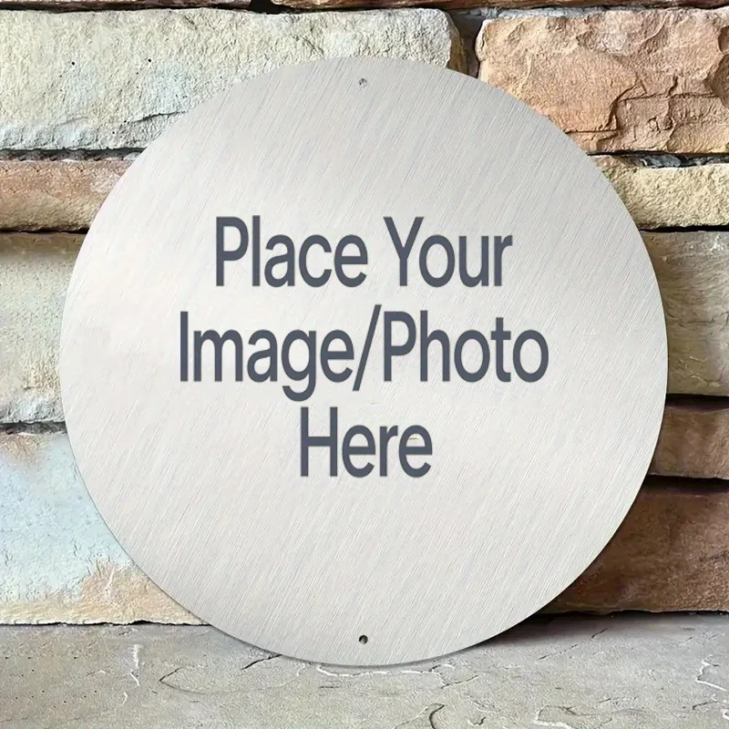 Custom Round Metal Sign with Your Photo, Personalized Vintage Wall Art, 7.9-Inch Durable Home Decor for Living Room, Bedroom, Of - view 3