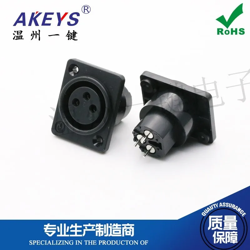 CT3-08HF Cannon 3-core XLR card dragon panel Socket microphone 3-pin socket Mixer socket