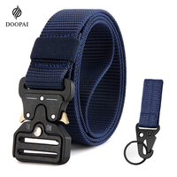 DOOPAI Men's Tactical Belts With Plastic Buckle Men's Canvas Belts Premium Pants Belts Sports Belts Nylon Belts 125cm