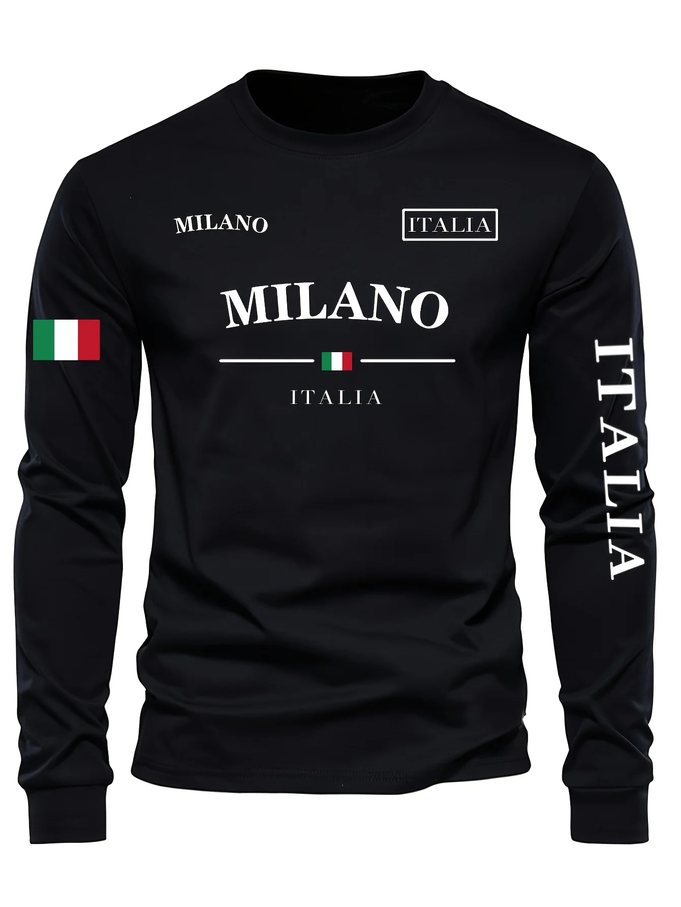 Autumn and winter men's round-neck sweater with letter printing warm comfortable casual fashionable street wear