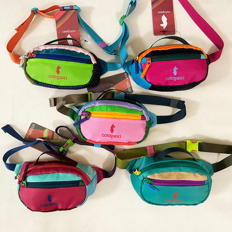 2026 Cotopaxi alpaga 1.5L coloré à la mode dopamine lecger sac de taille bandoulière Cotopaxi