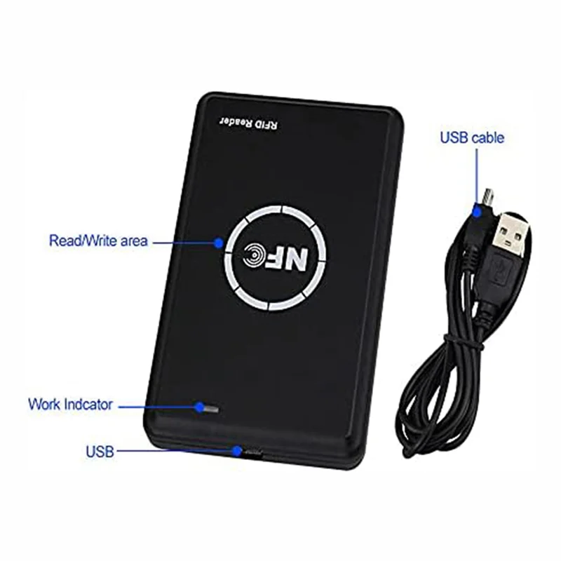 

ABGB-2X Smart Access Control Card Copier, RFID Reader Writer, 125Khz Card Duplicator, 13.56Mhz Encrypted Card Decoder
