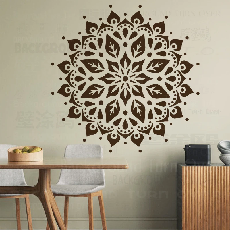 

80cm - 120cm Stencil Mandala Extra Large For Painting Big Round Wall Floor Template Templates Walls Brick Paint Vintage S281