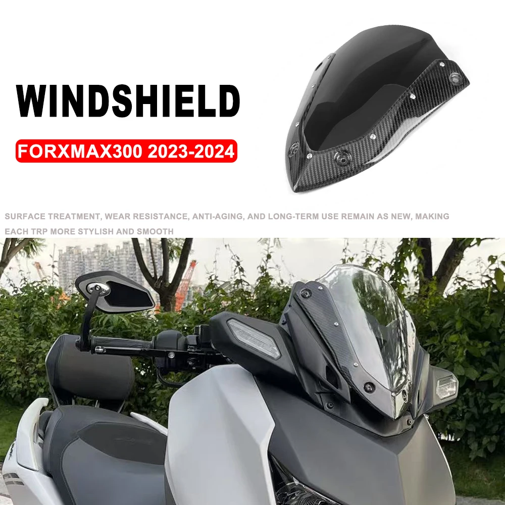 

New Carbon Fibre Sports Windshield For Yamaha XMAX300 X-MAX300 XMAX 300 2023-2024 Deflector Viser Visor Accessories