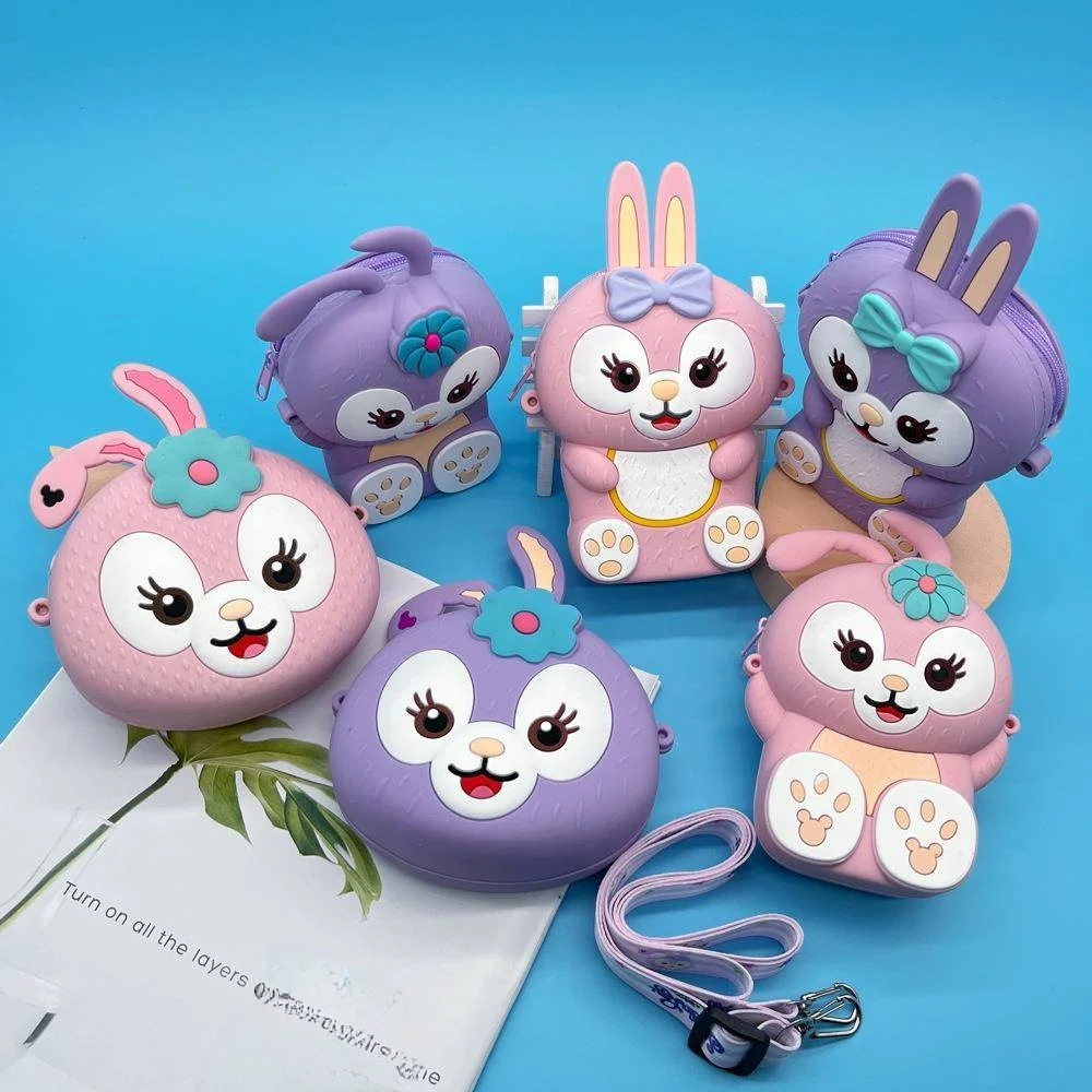 Cute Cartoon Silicone Crossbody Wallet Kids Little Lulu Viral Bag Fashionable Accessory Princess Small Gift Bag Animal Pattern