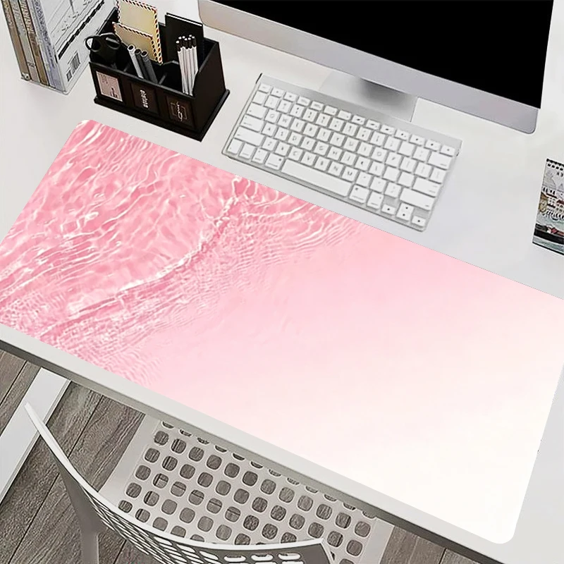 Pink Artistic Mouse Pad light pink gradient Large Desk Mat Office Carpet Computer Mouse Mat Non-Slip Gaming Extended Mousepads