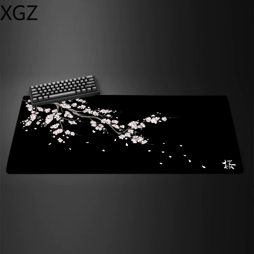 Japanese Sakura Mouse Pad Gray Laptop Game Desk mat Animation Suitable for Office Gamer Keyboard PC Carpet