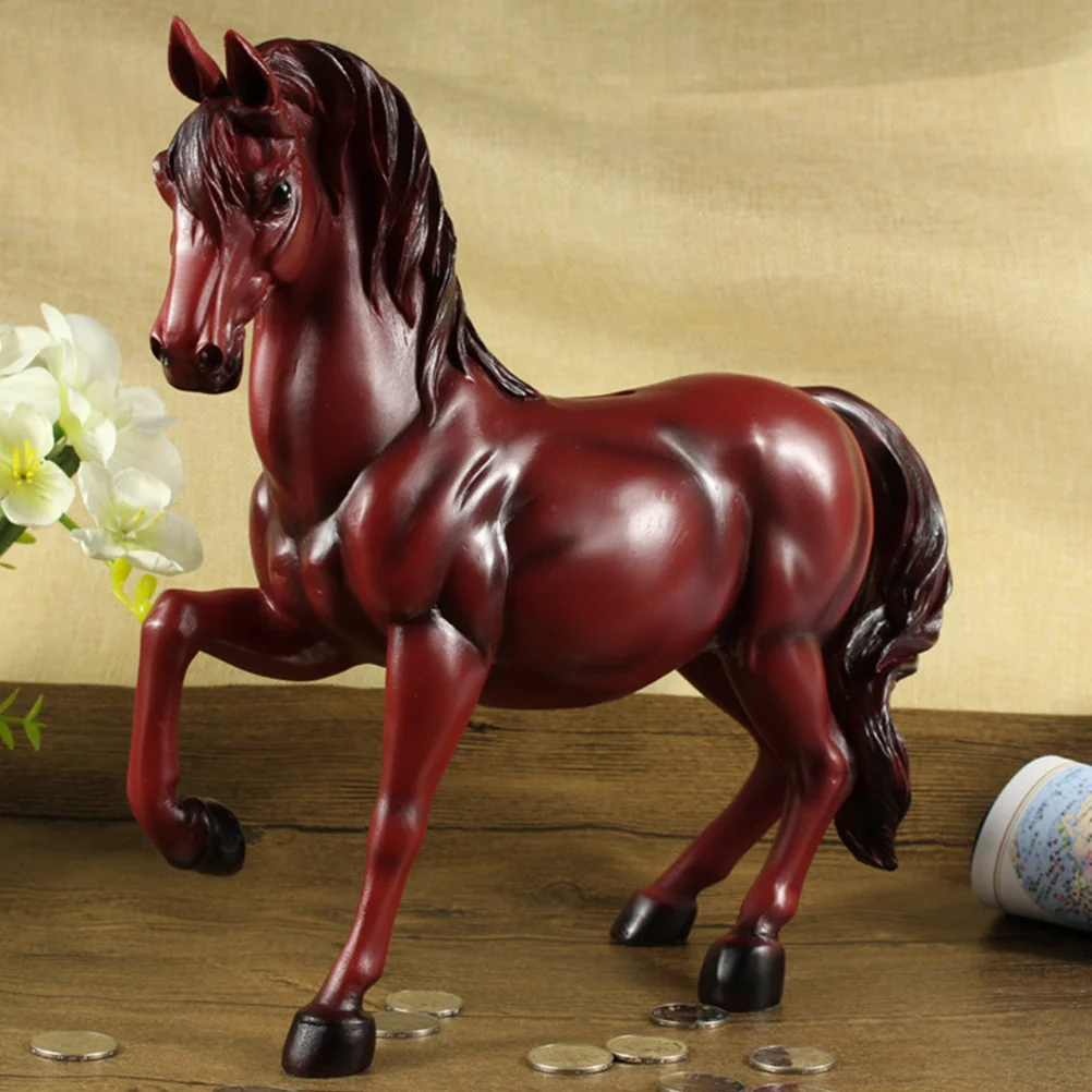 

1Pcs Resin Money Pot Horse Style Coin Bank Storage Jar for Daily Savings Organizing Coins Bills Kids Gift