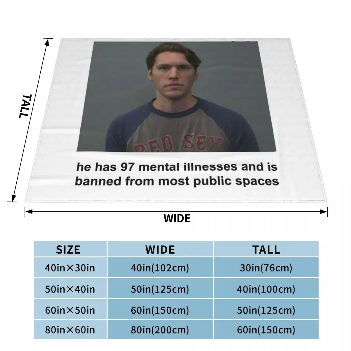 jerma has 97 mental illnesses Throw Blanket Furry Blanket fluffy blanket Soft Blanket