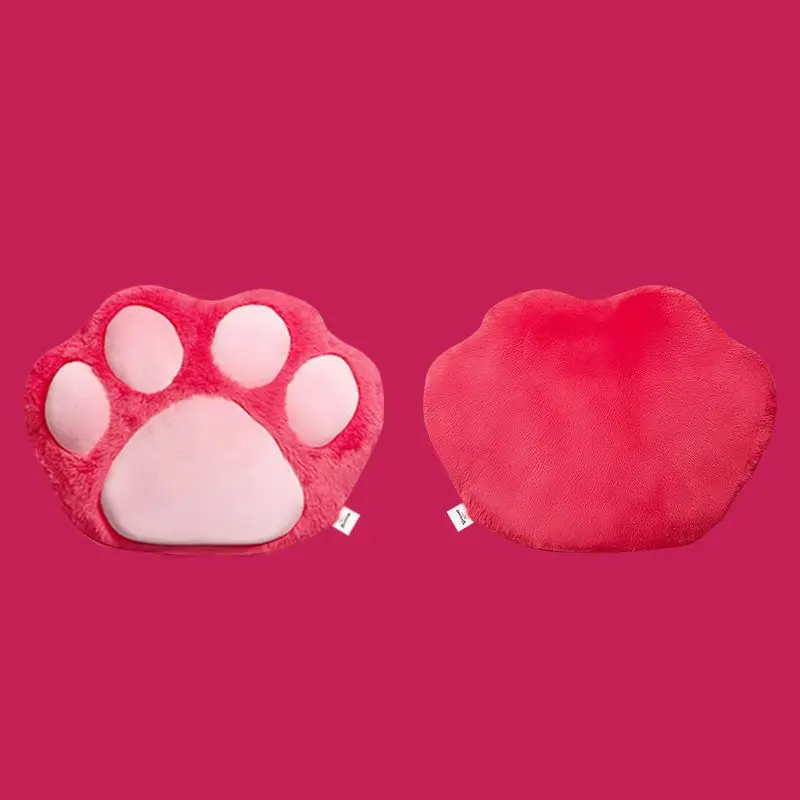 Disney Zootopia Marshmallow Series Pink Paw Shape Pillow Soft Plush Cute Paw Cushion Cartoon Home Decor Birthday Holiday Girls