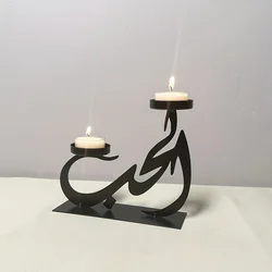 1Pcs Middle East  Style Metal Candle Holders Simple Golden Wedding Decoration Bar Party Living Room Decor Home Decor Candlestick