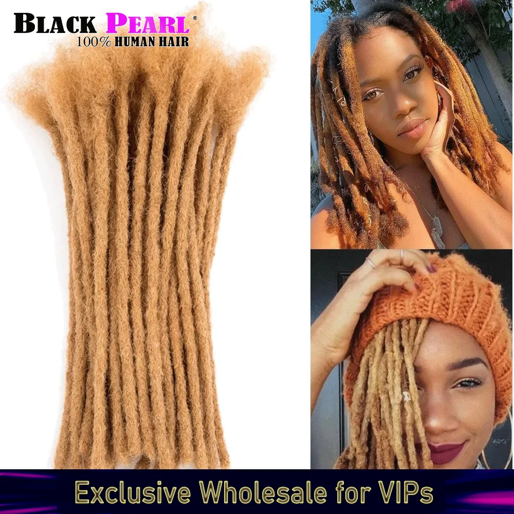 ส่วนต่อขยายแบบ dreadlock เส้นผมมนุษย์สีบลอนด์น้ำผึ้งความกว้าง0.8ซม. 6นิ้ว30รากสำหรับต่อ100% เส้นผมมนุษย์