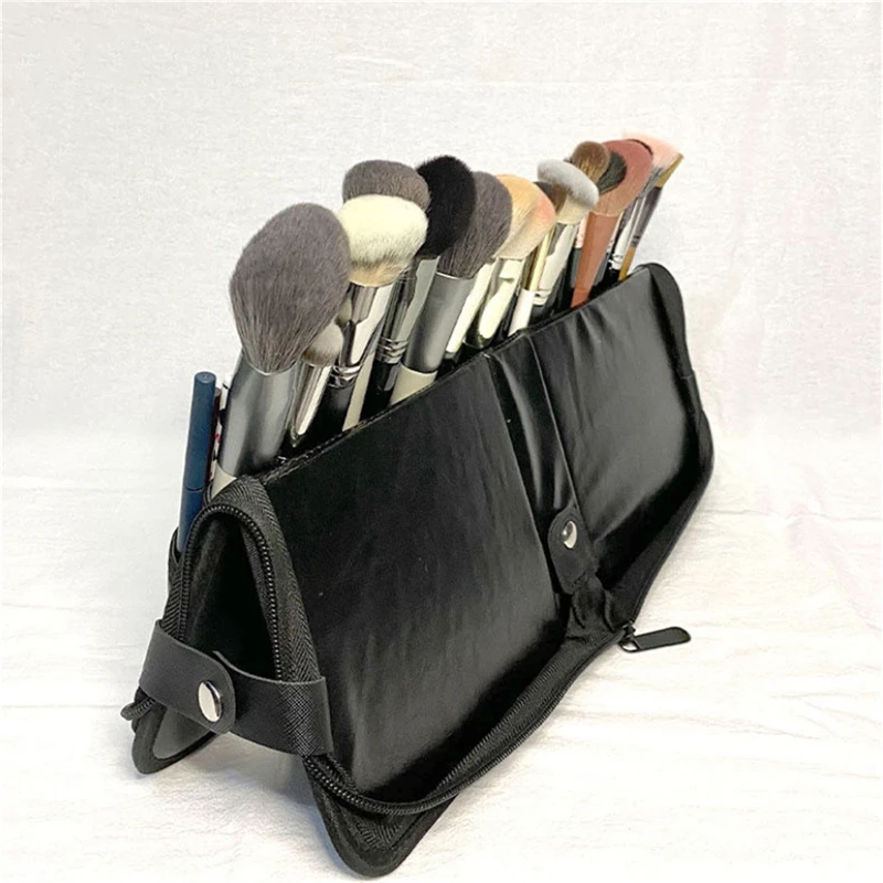 29/14 Holes Professional Fold Waterproof Women Makeup Brush Tools Bag Organizer Travel Powder Cosmetic Sets Toiletry Case Holder