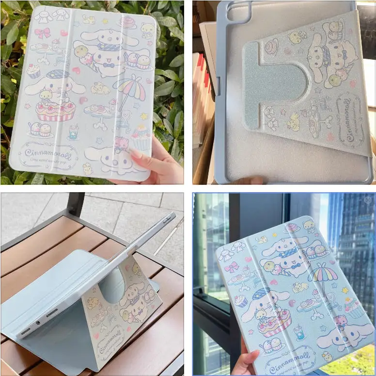 Sanrio Cinnamoroll para ipad Funda iPad Pro 4 5 6 Air 4 5 Funda protectora Ipad A16 11th 10th Gen Mini 6 7 Funda para tableta inteligente