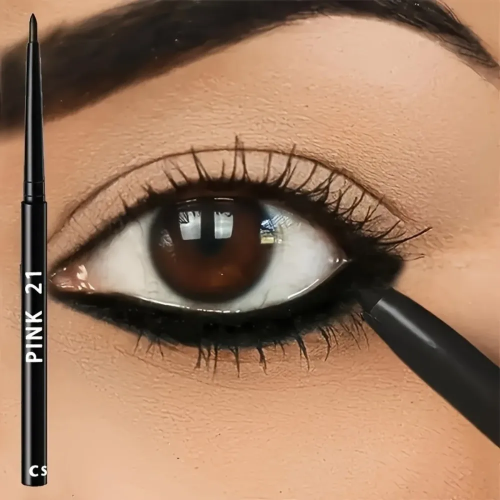 3pcs Sweat-Proof Black Eyeliner Pencils Smudge-Proof Long-Lasting Eye Makeup Black Color Easy Glide Formula Eyeliner Pencils