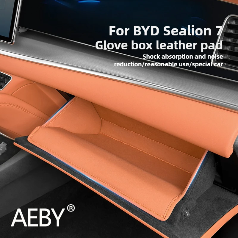 

AEBY For BYD Sealion 7 2024 Glove Box Leather Mat, Anti-Slip Dashboard Protection Liner Custom Fit Car Interior Accessories
