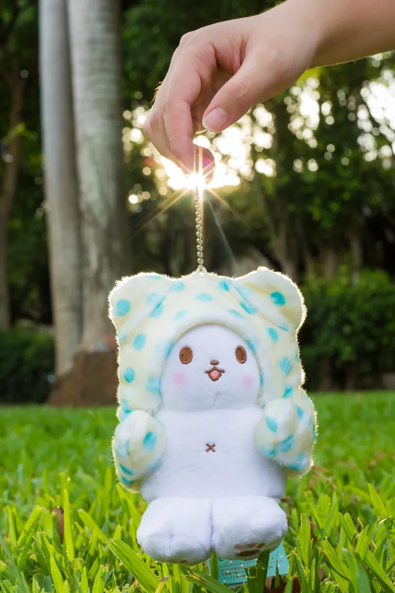 Marumofubiyori Niedźwiedź Pluszowy brelok do kluczy Wypchane zwierzę Śliczny brelok do kluczy Kawaii Breloczek do kluczy 15 cm Zabawki dla dzieci dla dziewczynek Prezent urodzinowy dla dzieci