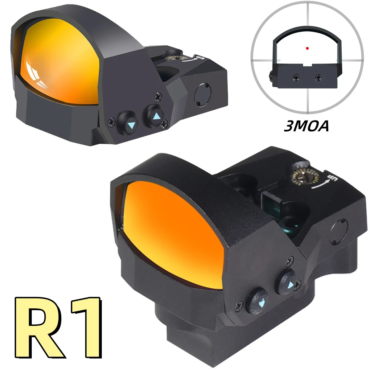 

Compact Romeo1 Red Dot Sight Tactical Reflex 3MOA Hunting Optics Glock Sights Airsoft Riflescope Shooting Scope with All Marking