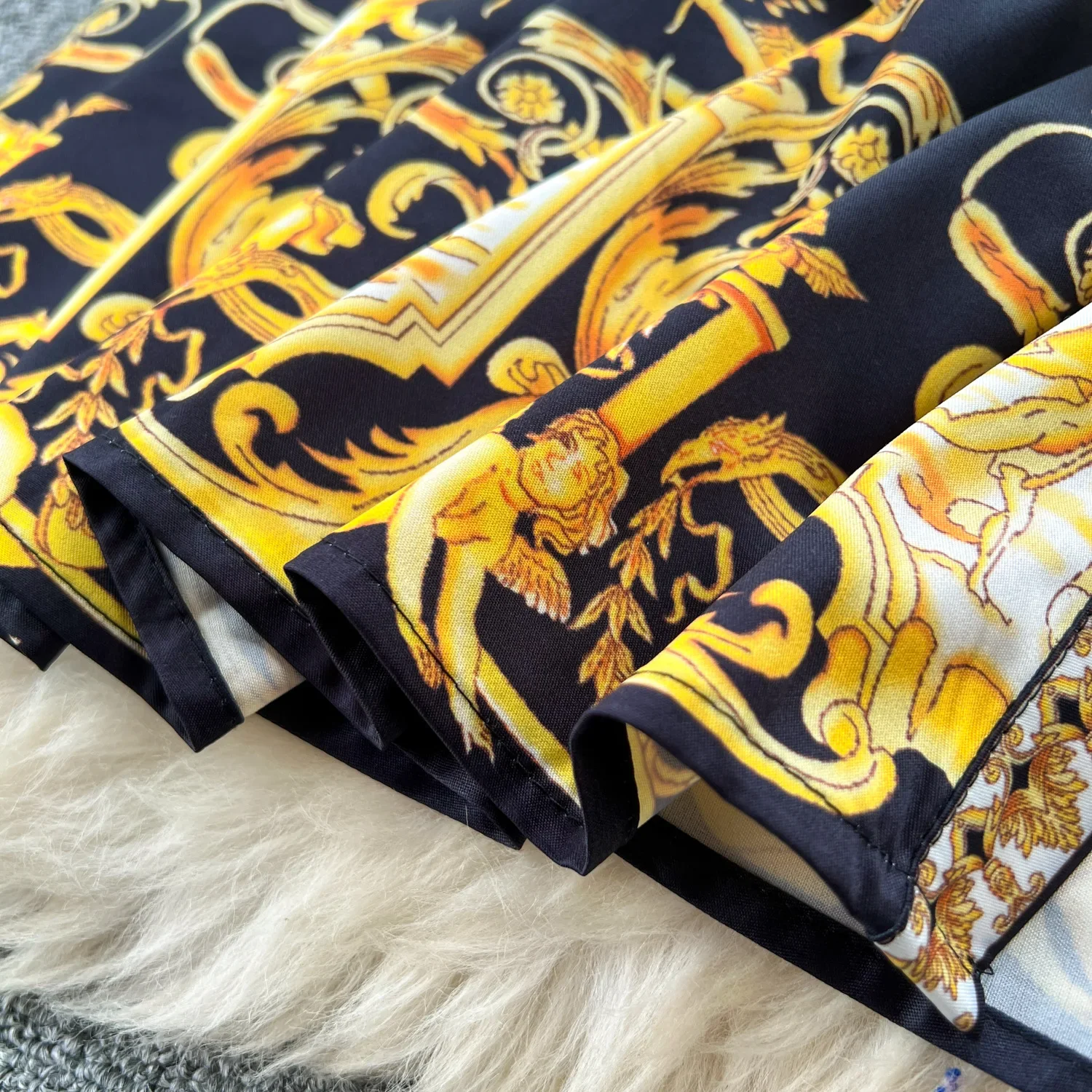 2024 New Fashion Summer Holiday Floral Midi Dress Shirt Women Sleeveless Tank Baroque Print Belt Long Vintage Party Vestidos