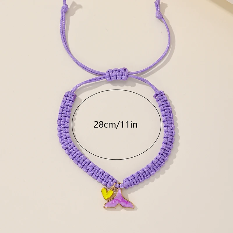 HI MAN Handmade Bohemia Dream Purple Mermaid Tail Bracelet 1 Piece Beach Party DIY Jewelry Accessory Fashion Gift New Hot Sale